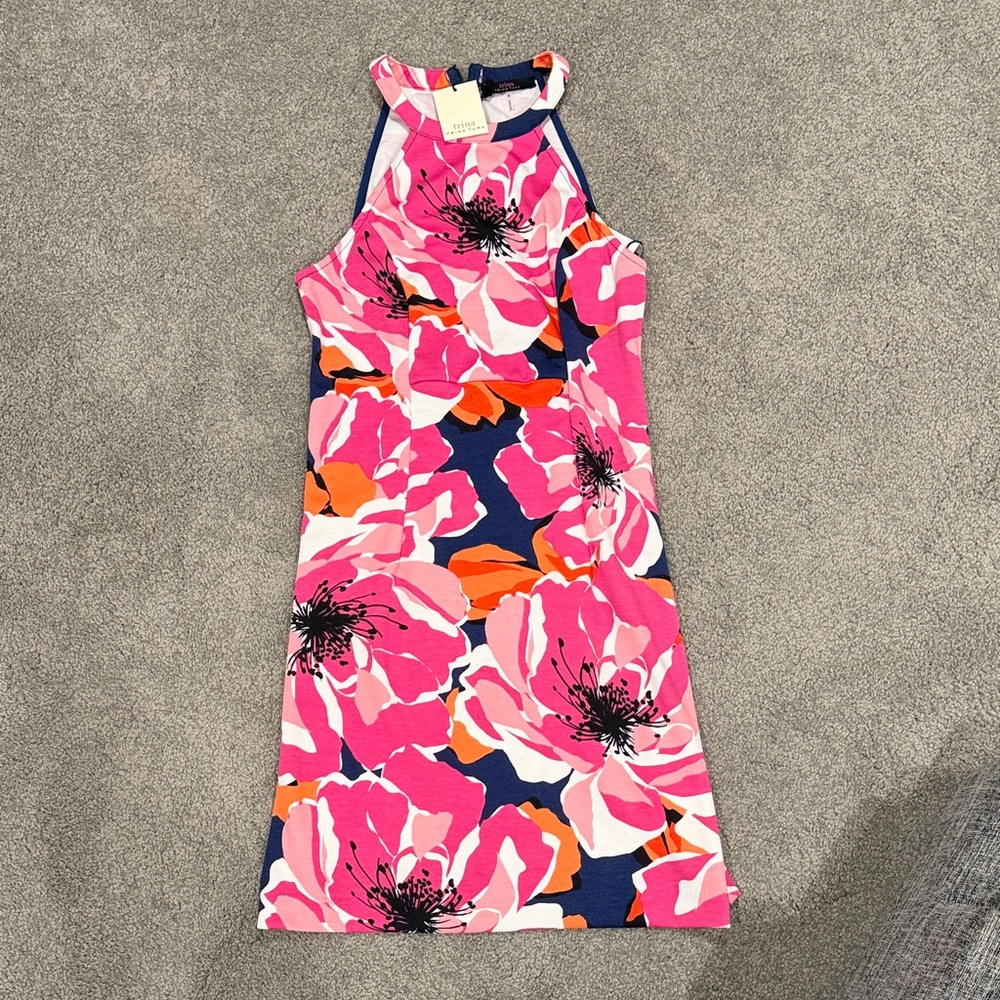 Trina Turk Pink and Orange Floral Mini Dress